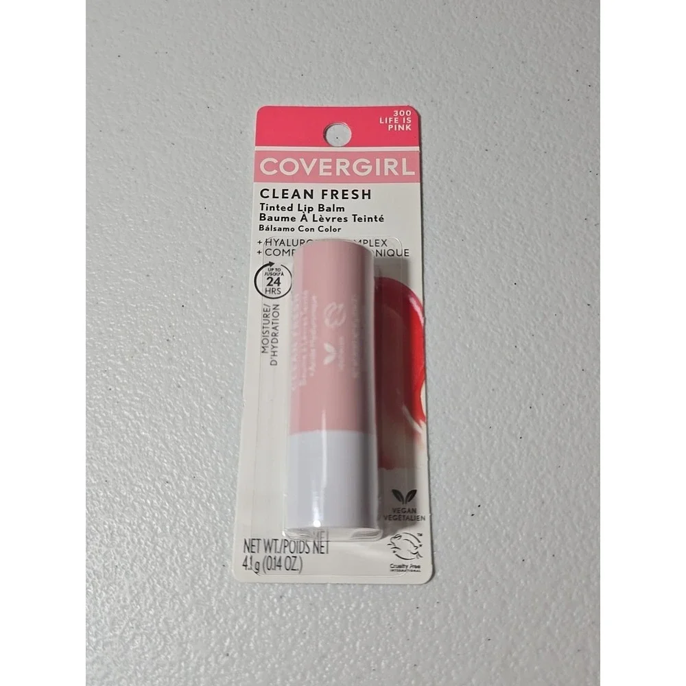 CoverGirl Clean Fresh Tinted Lip Balm Shade 300 Life‎ Is Pink